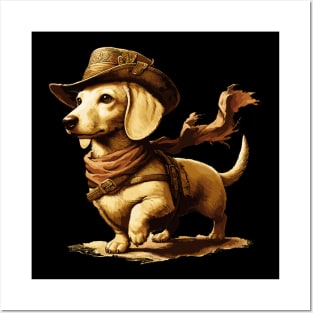 English Cream Dachshund Adventurer Posters and Art